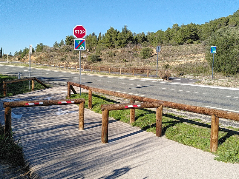 voie verte Leucate-La Franqui, la chicane